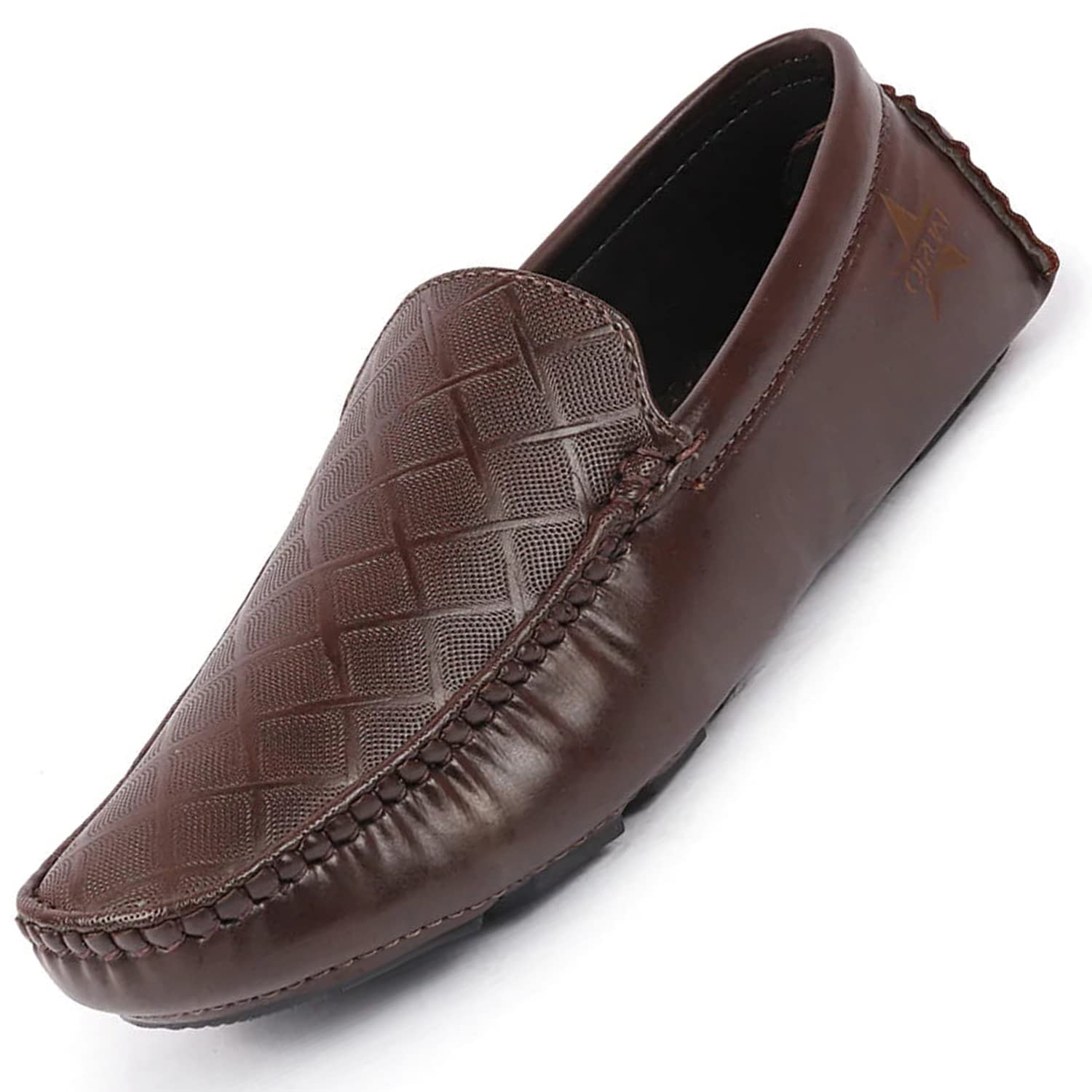 FAUSTO FST-FOBMC-1031 BROWN-42 Mens Brown Textured Casual Classic Slip-Ons Driving Loafer and Moccasin (8UK) (B0BS6SV13Q) Amazon Price History, Amazon Price Tracker