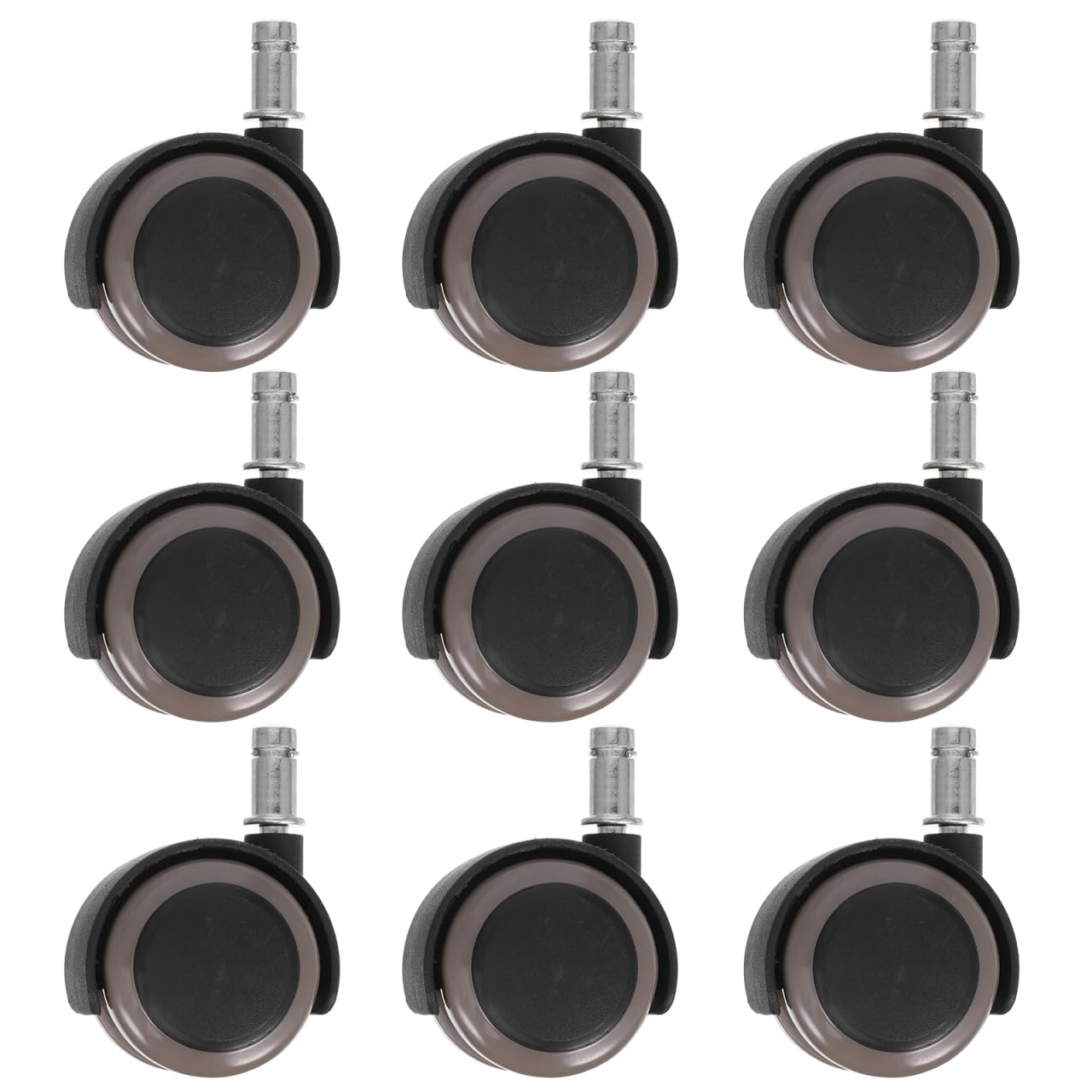 2.36 Inch Universal Grey Caster Wheels Quiet Swivel Casters for Office Chair Furniture Accessories Replacement Smooth Rolling Durable