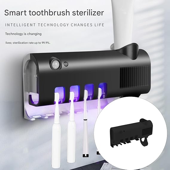 Automatic Touchless Toothpaste Dispenser, Toothbrush Sterilizer, Bathroom Essentials, Easy Installation Automatic Toothpaste Dispenser