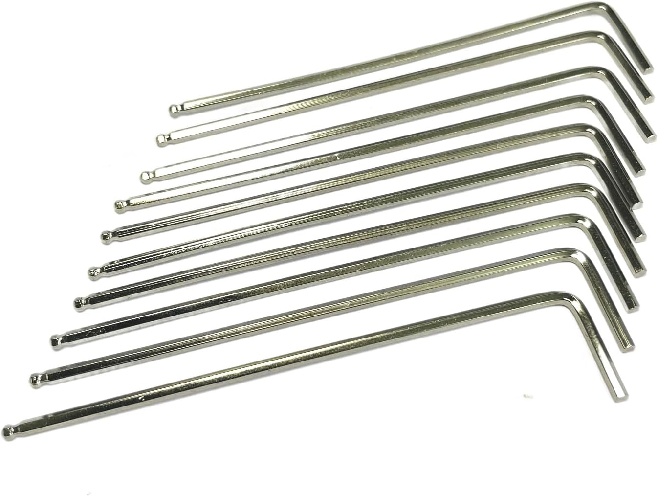 10pcs 2mm Ball End Allen Wrench sets,2mm Hex Key Wrench set,2mm ball end Hex Driver allen key Door Key L Shaped hex wrench set with Long Arm 95mm lengh.2mm ball end hex wrench