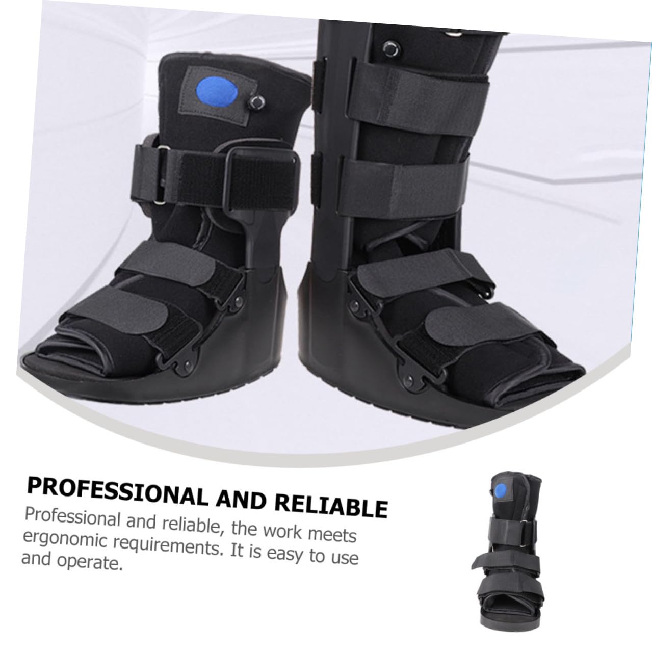 Anti-rotation Ankle Fixed Shoe Walking Boot, Low-top Ankle Support Brace for Sprains and Post-, Foot Stabilizer for Adults