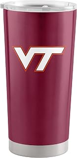 Logo Brands NCAA Virginia Tech Hokies Game Day 20 oz Stainless Steel Tumbler – Vacuum Insulated Double Wall Travel Mug With Slider Lid,Team Color - Keeps Drinks Hot & Cold For Hours