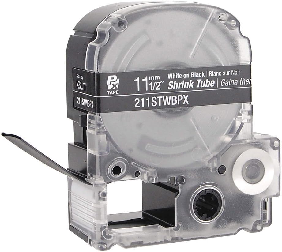 K-Sun - 211STWBPX - 1/2W White on Black Polyolefin Heat Shrink Tube