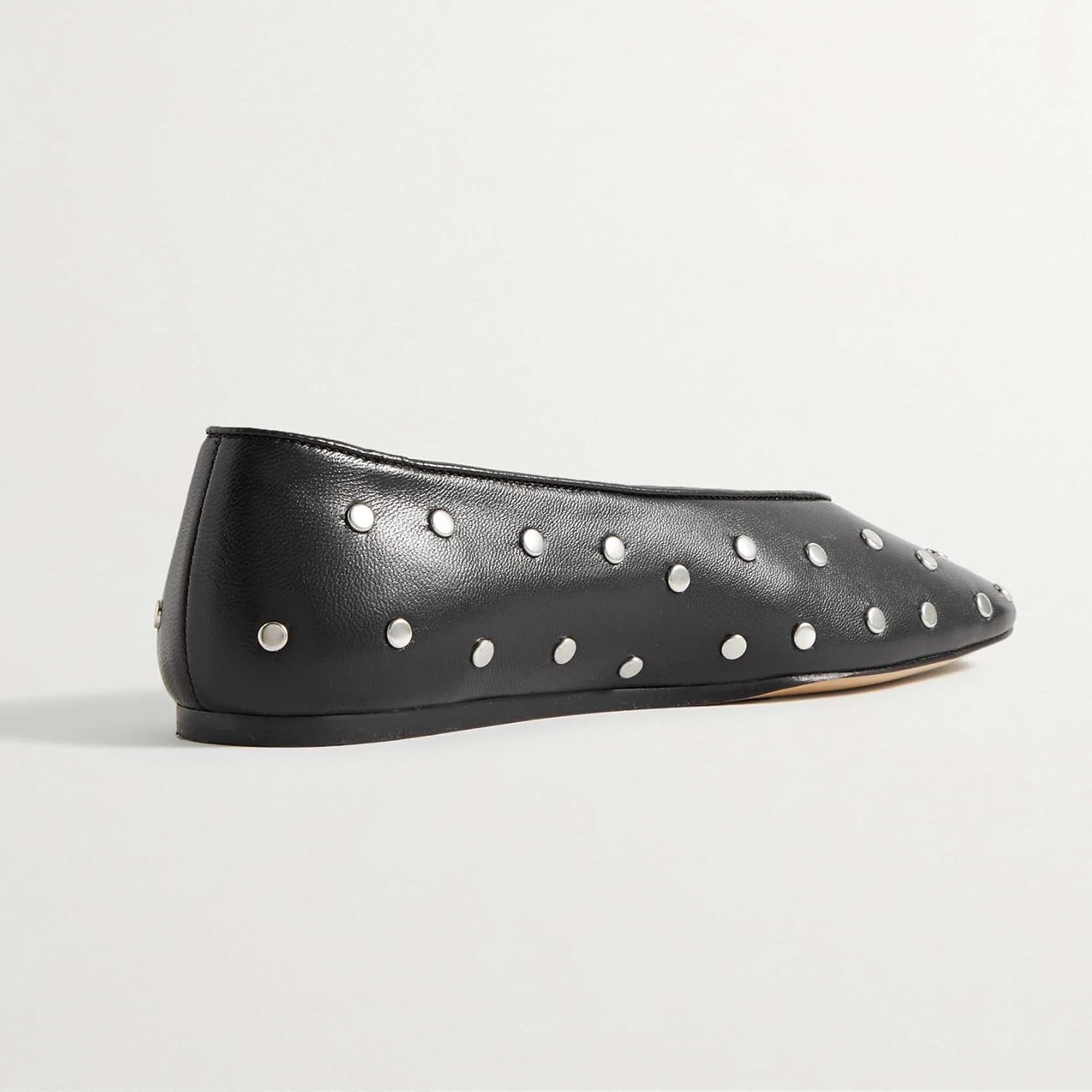 Studded Ballet Flats for Women Round Toe Low Heel Slip On Mary Jane Flat Comfortable Casual Ballerina Shoes