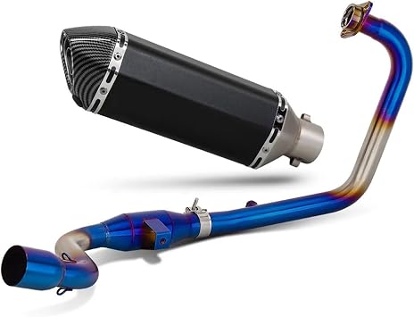 Motorcycle Full Exhaust System 370mm Muffler For SU&ZUKI Gixxer 150 SF150 155 SF155 Street BikeStyle H