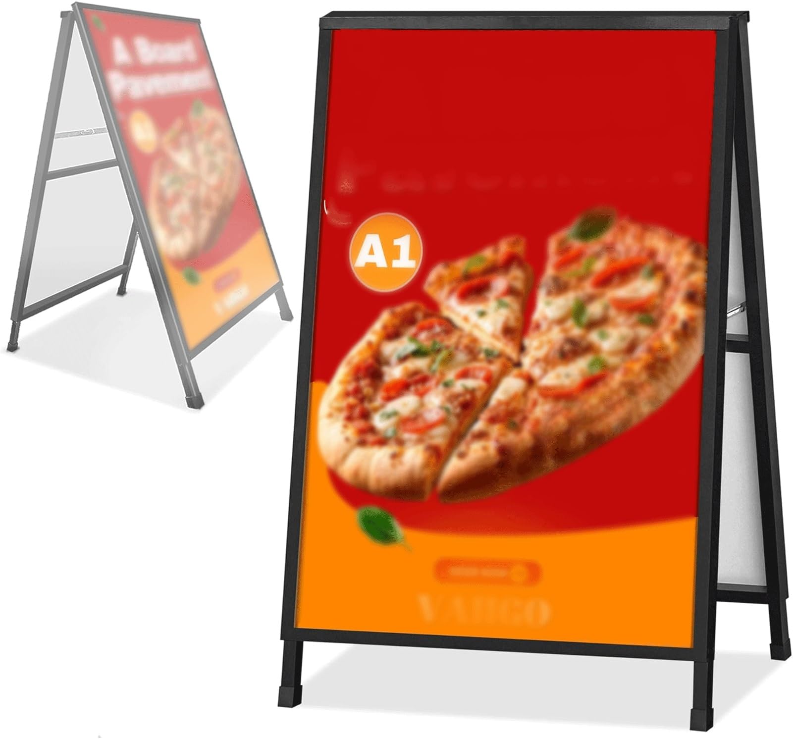 Cartel A, Soporte A1 Doble Cara, Portacarteles Resistente Al Clima | Cartel de Hierro, Capacidad 70kg | Ideal para Aparcamientos, Escuelas, Exposiciones Comerciales