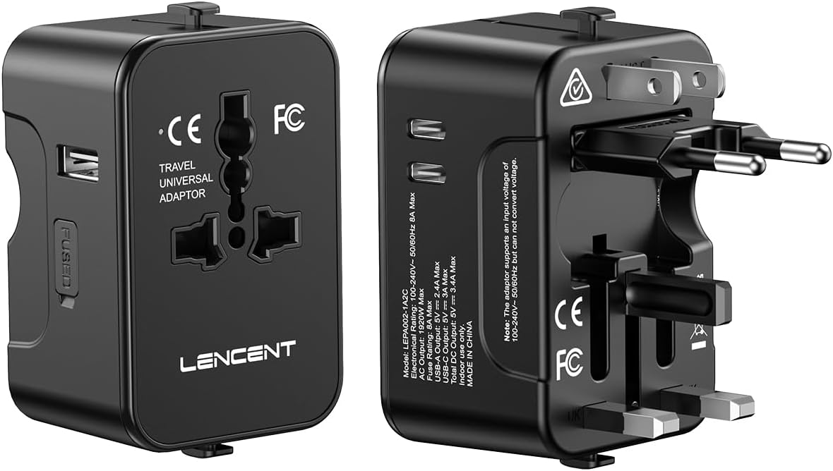 LENCENT International Travel Adapter,...