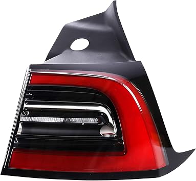 4Pin LED Tail Light Assembly, Rear Right Passenger Side Brake Outside Tail Lamp Compatible for Tesla Model Y 2020 2021 2022 2023 2024 Replaces# 1502087-00-D Amber