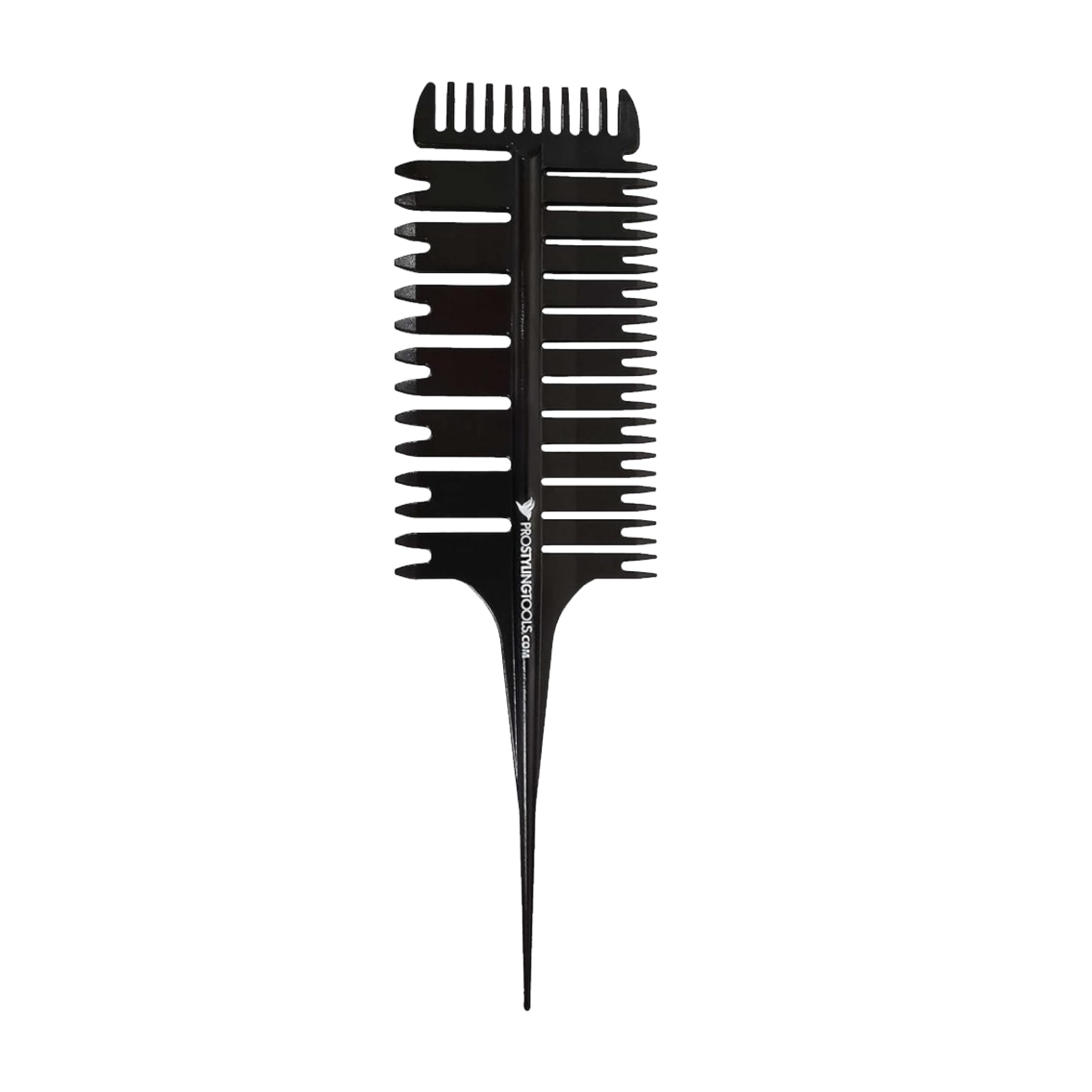 ProStylingTools® 3-Way Weaving & Sectioning Comb, Hair Coloring and Highlighting Tool, Wide Tooth Rat Tail Comb with Dual Weaving Sides for Professional Hair Styling