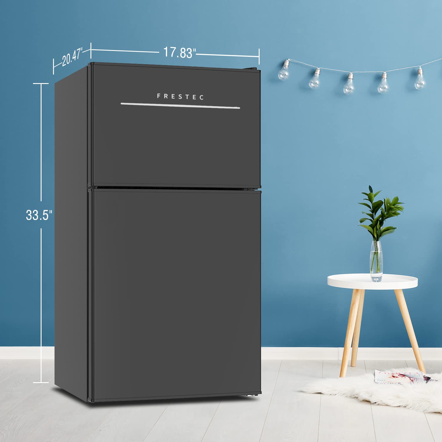 3.0 Cu.Ft Compact Refrigerator With 2 Doors, Mini Fridge With Freezer, 37db Quiet, 7-Settings Mechanical Thermostat, Small Refrigerator For Bedroom Office, Dorm Or Garage, Black (New Black) on Fridge.com - View 6