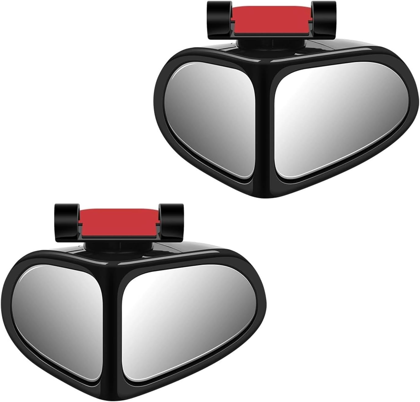 2 PCS Car Blind Spot Mirror, 360 Degrees Panoramic Adjustable Wide-angle Mirror, HD Waterproof Dual-sided Glass Reverse Parking Auxiliary Tools, Universal for Most Vehicles (Black)