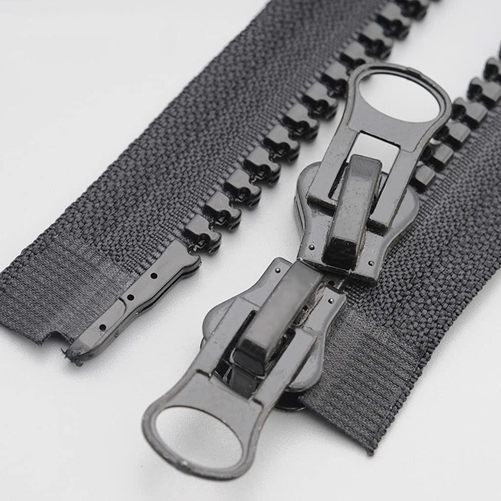 Fermeture Invisible Longueur 75 Cm Blanc Et Noir Non Séparable Double