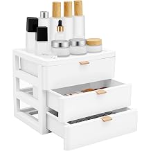 Desk Storage Box, White, Polypropylene, 3 Drawers, Modern, Rectangular, 26 x 20.2 x 22.3 cm, for Office and Home 3 Levels