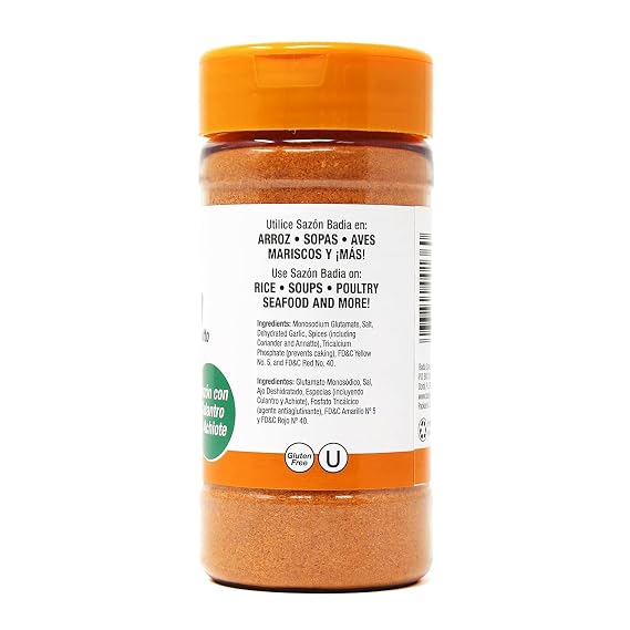 Badia Sazon with Coriander & Annatto, 7 oz Latin Seasoning Blend