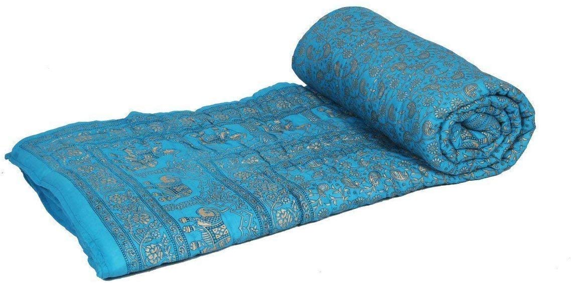 Buy Rexxica 240 TC Double Bed Organic Cotton Jaipuri Razai Bed Blanket
