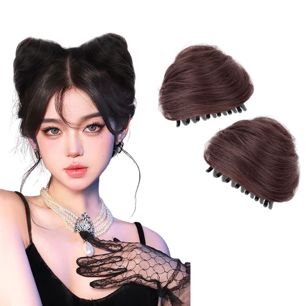 Amazon.com : UPSTORE 2Pcs Claw Clip in Messy Cat Ears Bun 
