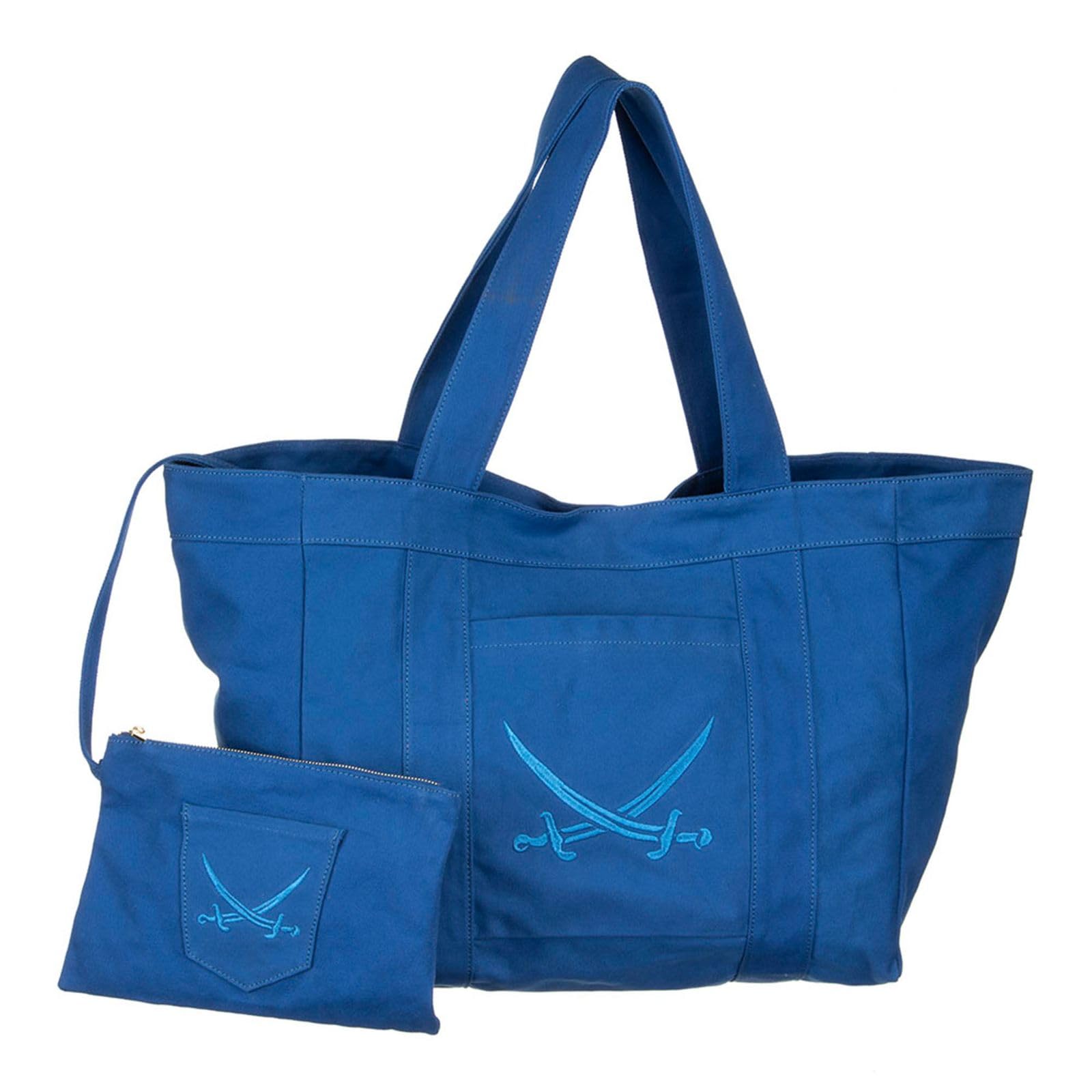 Sansibar Schultertasche Shopper Beach Bag Royal Blue blau