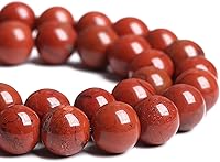 Vista 127 de 32 cuentas de vidrio rojo redondo de 12 mm con espaciador suelto para fabricación de joyas, pulseras, collares de 15 pulgadas, manualidades DIY