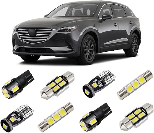 Kit de luces interiores LED blancas para Mazda CX-9 CX9 2007 2008 2009 2010 2011 2012 2013 2014 2015 2016 2017 2018 2019 2020 2021 paquete de luz