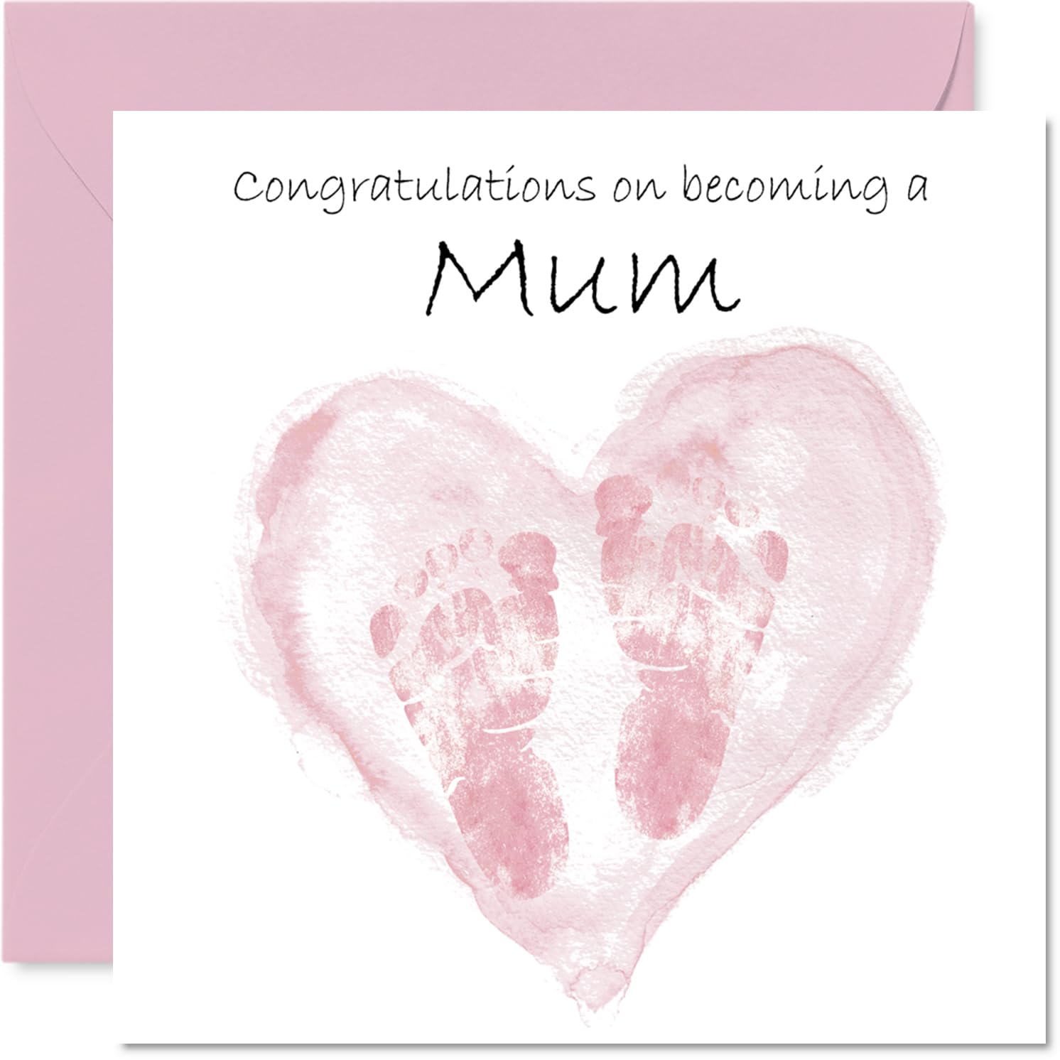 New Baby Girl Card for Mum - Congrats Becoming - Well Done Congratulations Card for New Mum, 145mm Welcome To The World Greeting Cards