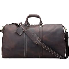 CcacHe Leather Travel Duffle Gym Sports Overnight Luggage Vacation Weekend Casual Leisure Handbag Sports Overnight Gym Luggage Weekend