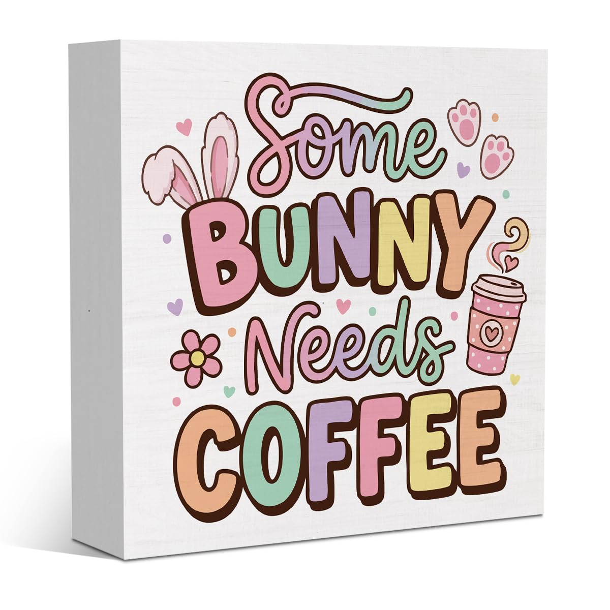Easter Coffee Bar Decor Easter Decorations for Office Kitchen Some Bunny Needs Coffee Easters Desk Decor for Coworker