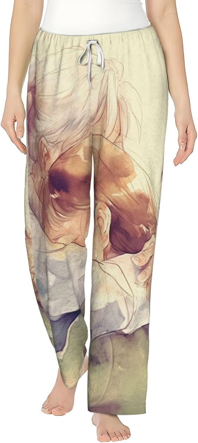 Women'S Love-Grandma Fleece Pajama Pants, Cozy Flannel Lounge Bottoms For Women