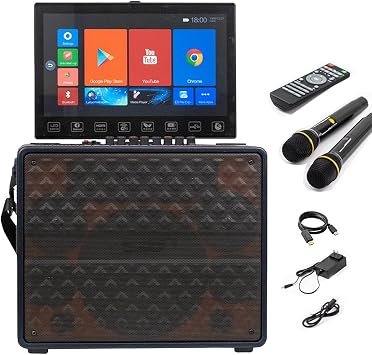 Karaoke machine, portable Bluetooth speaker, wireless microphone, 2 children's mini karaoke singing machines supporting Bluetooth/TF/USB/AUX/TWS/WIFI/connection to TV display screen