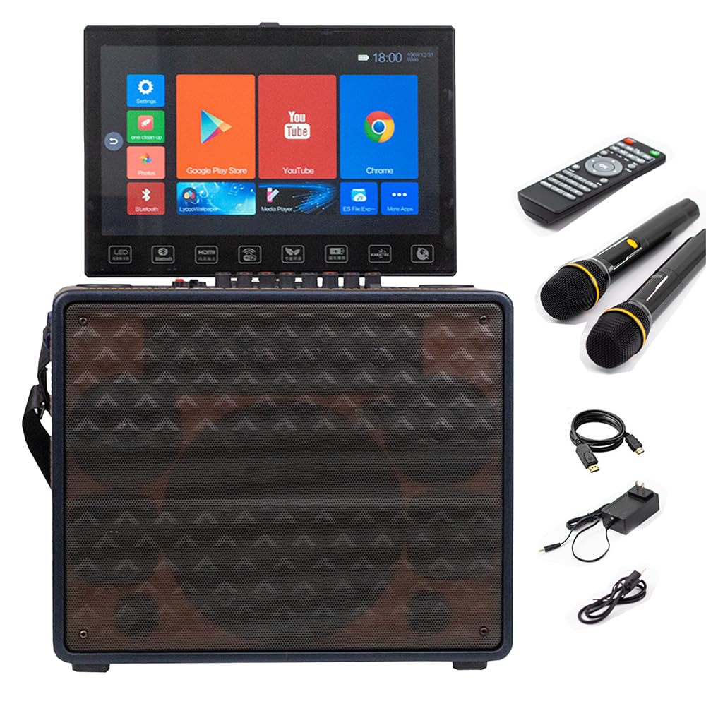 Professional karaoke, portable speaker 14.4-inch touch screen, used for home and outdoor singing, dancing, parties, watching movies, supporting Bluetooth/TF/USB/AUX/TWS/wifi/connection to TV