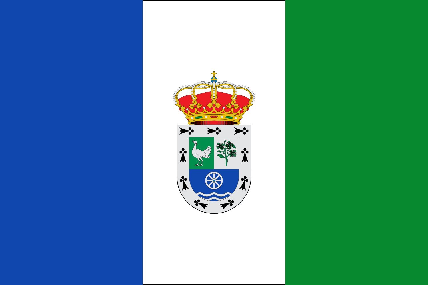 Drapeau de Valdepolo León grand format aux finitions de haute qualité