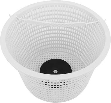 8" Pool Skimmer Basket SP1070 for Inground Pools Compatible with Pentair U-3 SwimQuip Pool Skimmers and Other Brand Pool Skimmers, Included Weight and Handle, 1 Pack