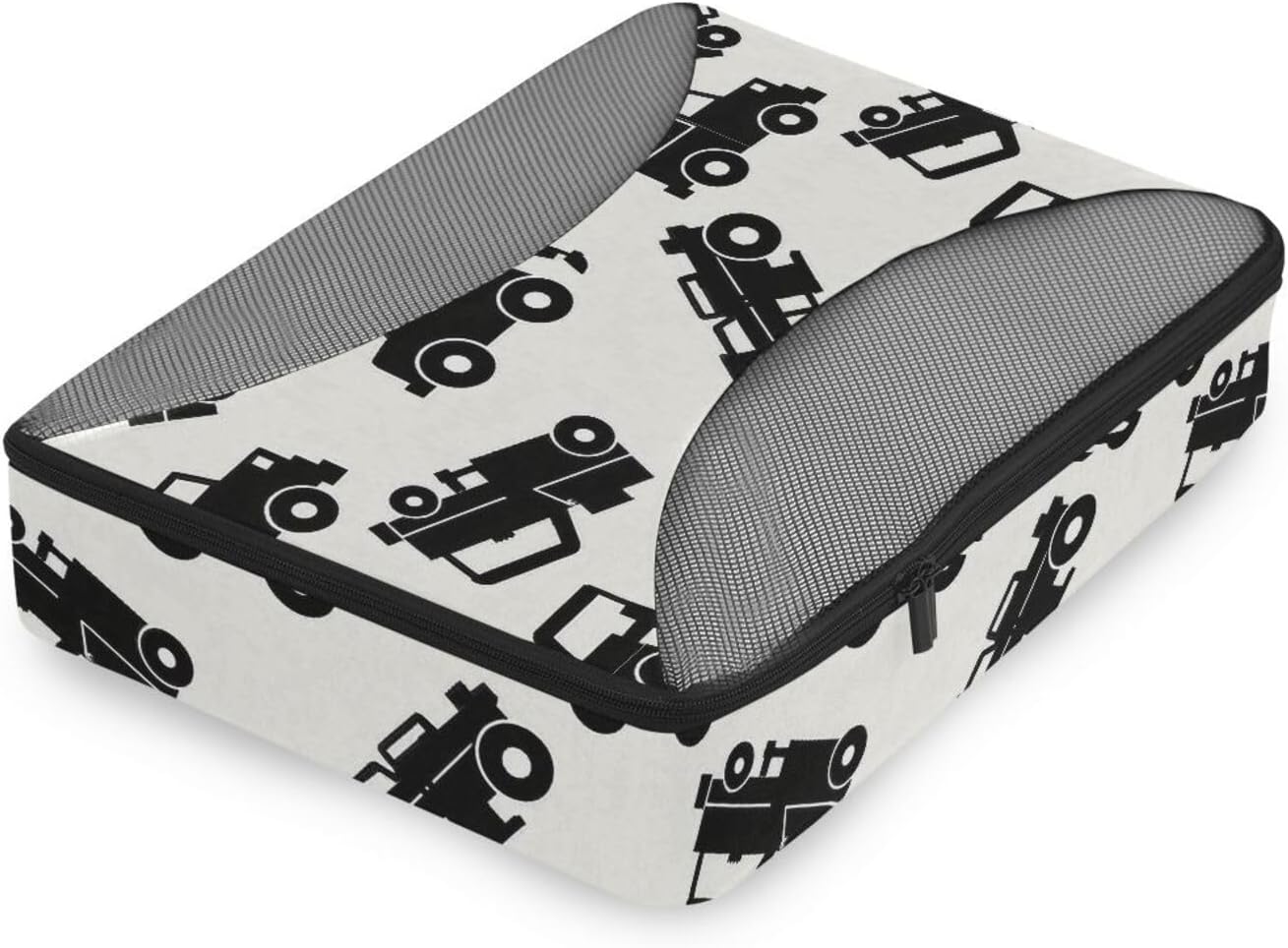 Mechanical Truck Black 4 Pcs set organizer bags set Mesh Travel Essentials expandable packing cubes