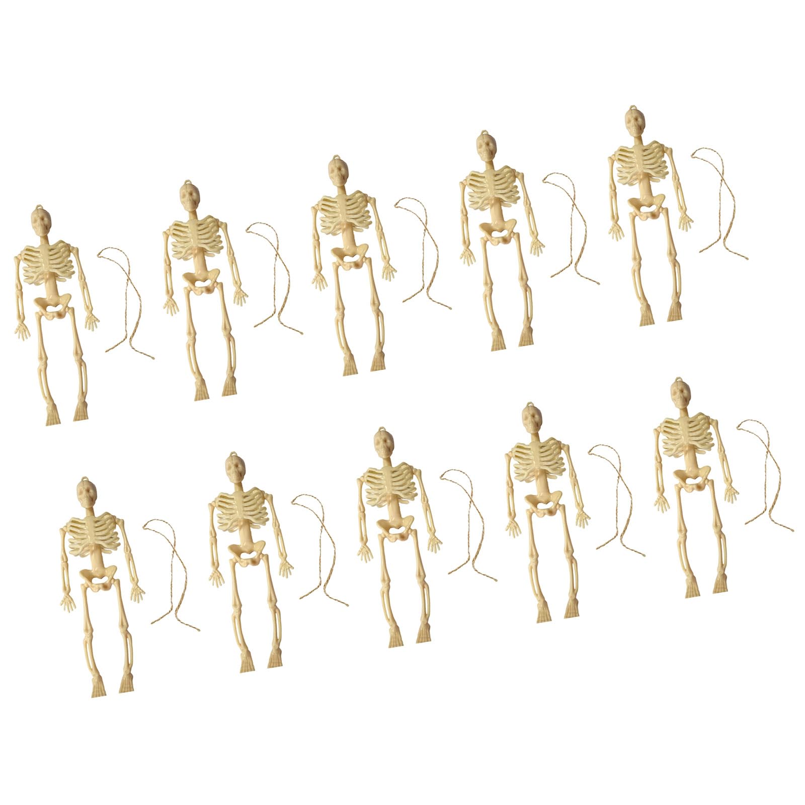 Xinsheinelry 10PCS Halloween Skeletons Figurine Decoration Props with Realistic Detail Set for Indoor Outdoor Use Halloween Skeletons