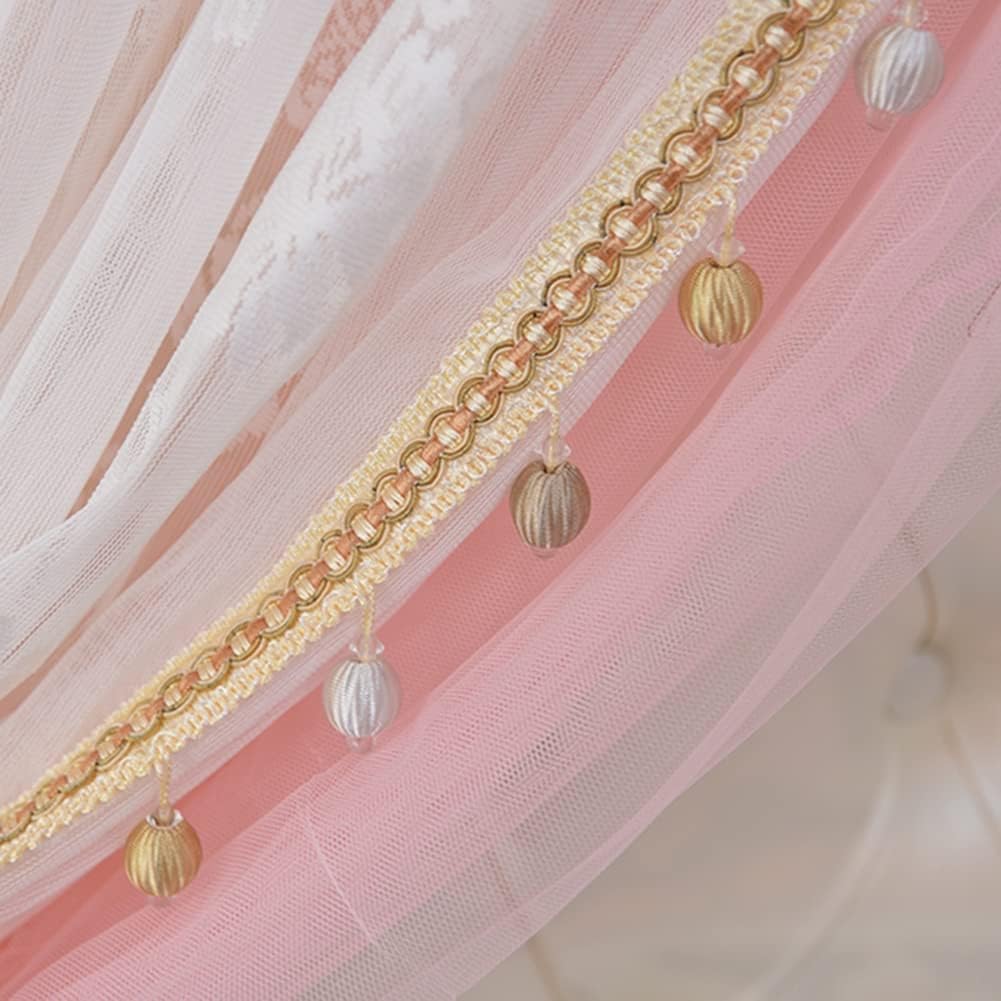 Crown Bed Tent, Hanging Mosquito Net Cover, King Size Bed Dome Cover, Girls Bedroom Decor, Breathable Dustproof Bedspread (Grey 1.5m Bed)