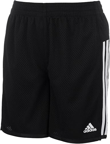 adidas Girls' Big 5" Mesh Althletic Short, Adi Black, Large | Classic 3-Stripes Shorts, breathable, drawcord waist, relaxed fit: Buy Online at Best Price in UAE