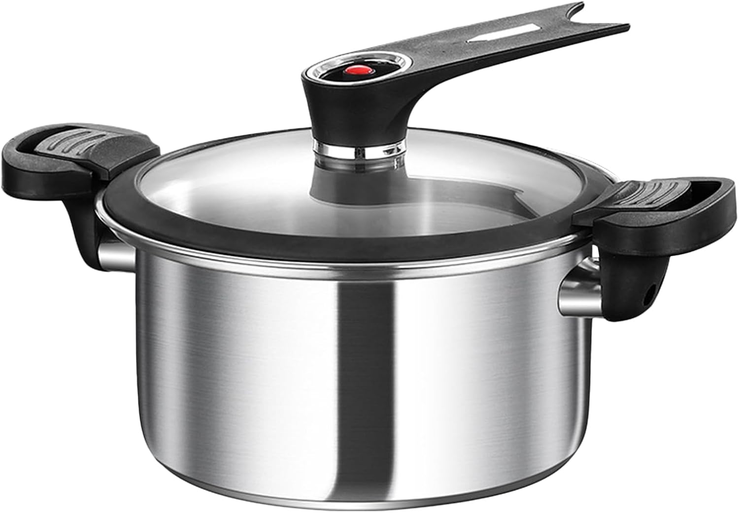 Portable Pressure Cooker, Family Pressure Cookers, Stainless Steel Fast Cooking Pot, 9.45×4.53 Inches Multifunctional Kitchen Accessory for Meat, Stews, Soup, Beans and Steak