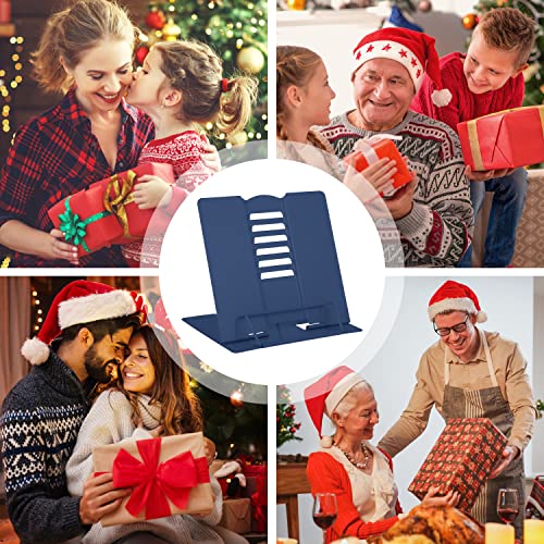 image for MSDADA Book Stand Metal Reading Rest Book Holder Adjustable Cookbook D