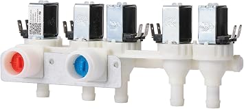 WH23X29553 Washer Water Inlet Valve for GE GFW650SPN0SN GFW650SSN0WW GFW850SPN0RS GFW850SSN0WW GFW650SPN1SN GFW850SPN1RS GFW850SPN1DG GFW850SSN1WW, Replaces AP6983554 PS12743643 0024000126GA