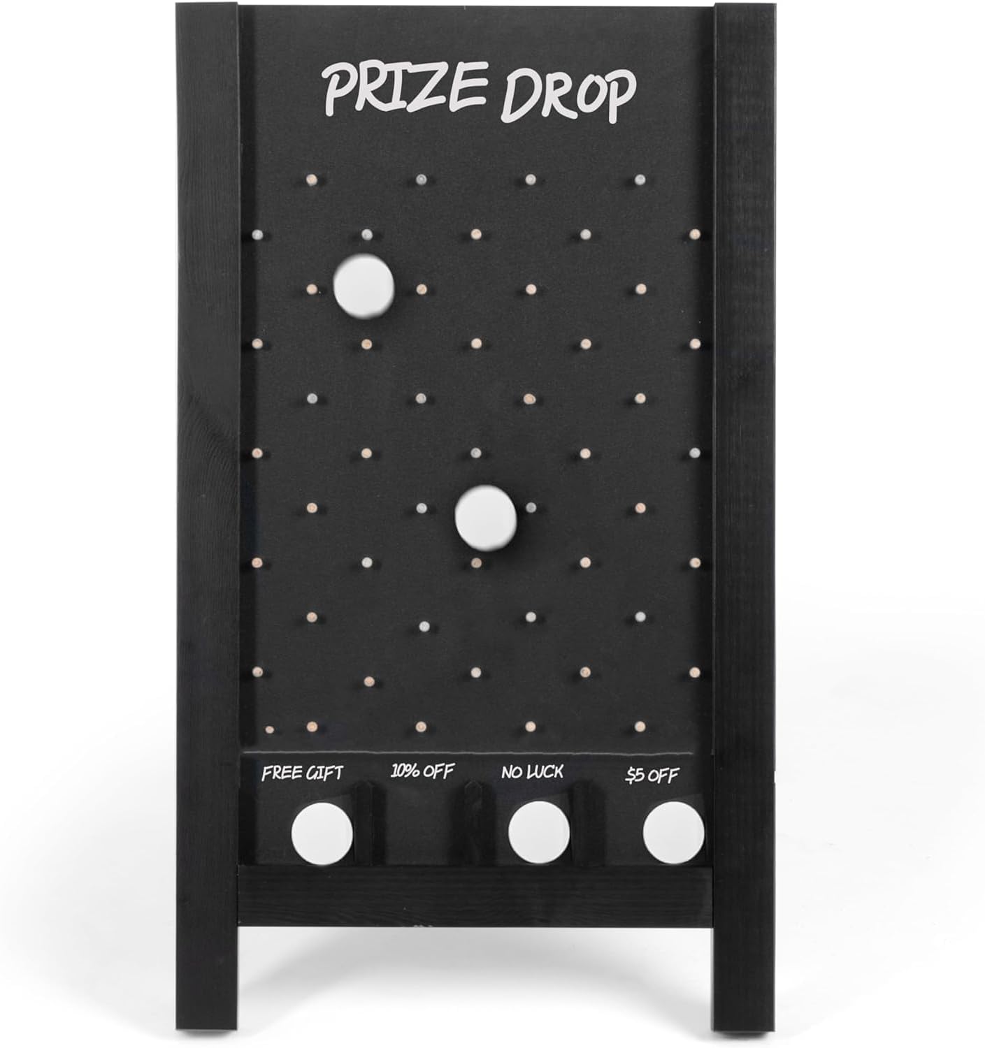 Ilyapa Board - Large Portable Prize Drop Game for Events and Trade Show - 14 x 24 Inch Wooden Sign Penny Drop Game - Chalk, Magnetic Eraser 14x24 Black