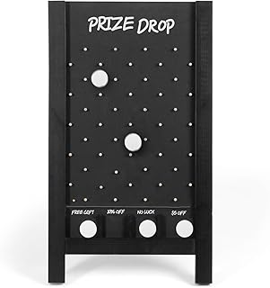 Ilyapa Board - Large Portable Prize Drop Game for Events and Trade Show - 14 x 24 Inch Wooden Sign Penny Drop Game - Chalk, Magnetic Eraser, Black