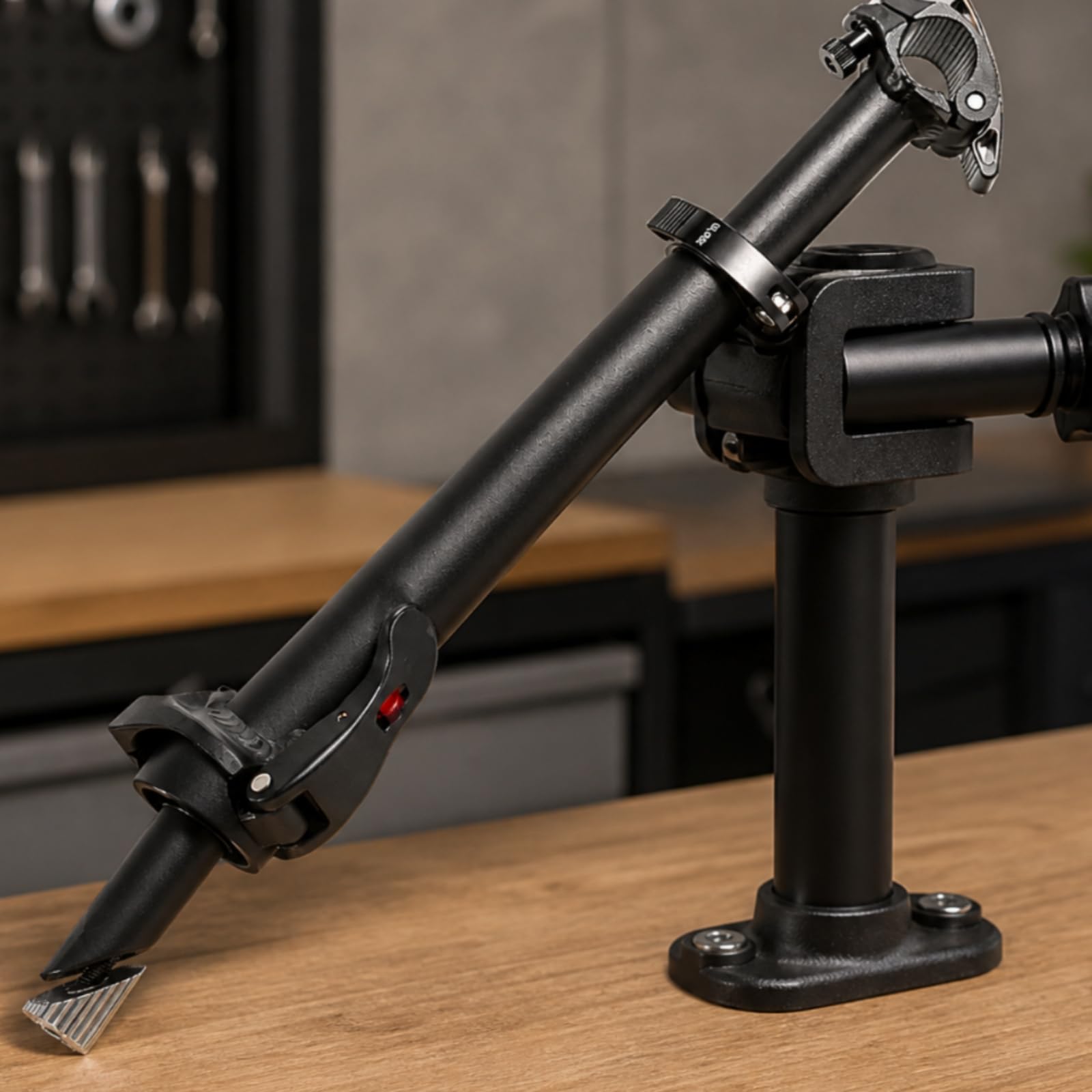 Fahrradlenker Vorbau aus Aluminiumlegierung mit Sicherheitsverriegelung Und Klappbarem Design für Einfache Handhabung Und Stabilen Halt für Und Berufsverkehr, Schwarz, Linksgezahnter