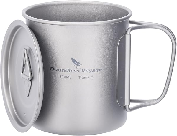 Boundless Voyage チタンマグカップ シングルマグ 300ml蓋付き