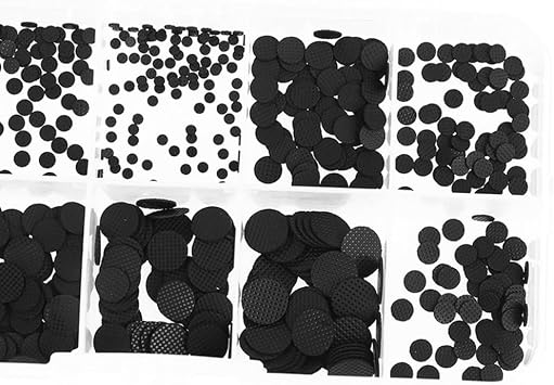 Nagoyuki 500pcs/Box 1.5-8mm Different Sizes Conductive Rubber Pads Keypad Repair Kit for IR Remote Control Conductive Rubber