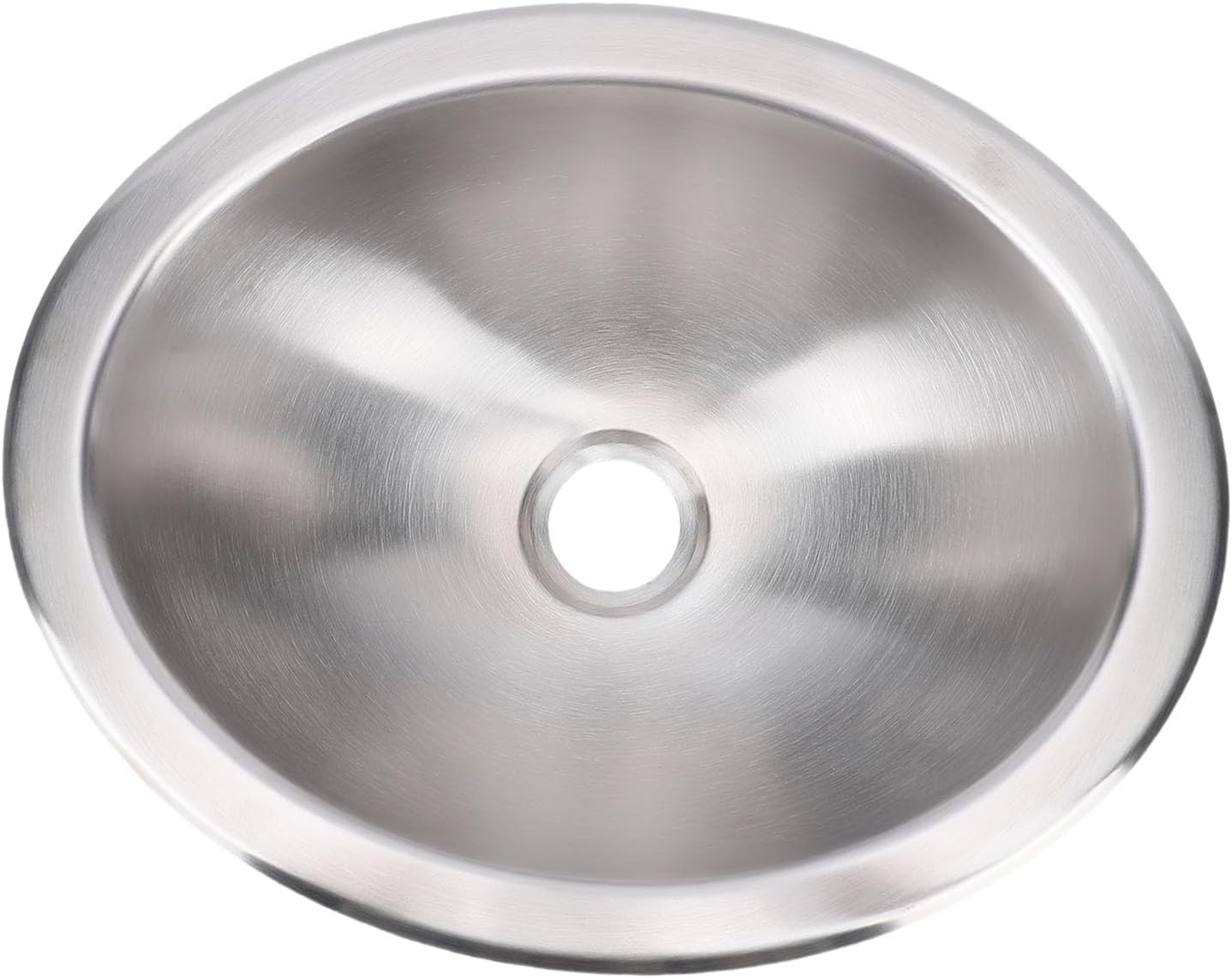 Keenso Stainless Steel Round Sink, 304 Brushed Mirror Finish RV Sink with Drain Accessories, for Cars Boats Yachts RVs Easy Installation