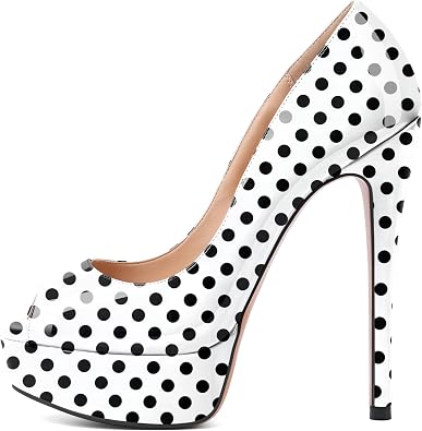 SAMMITOP Womens Peep Toe Pumps Platform High Heel Sandals Dress Shoes