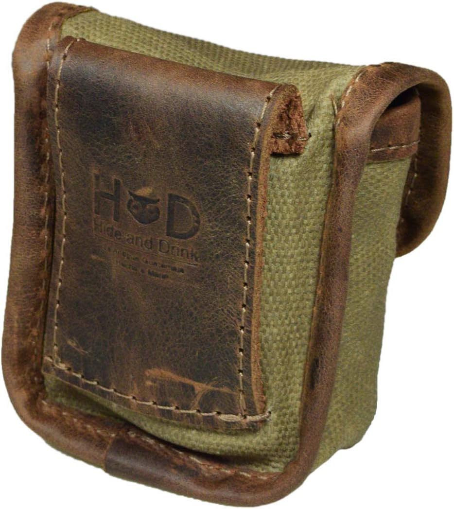 Hide & Drink, Squared Pouch with Belt Loop, Multi-Purpose Hip Bag, Utility Pouch for Hiking, Fishing, Camping and Outdoor Accessories, Waxed Canvas, Handmade