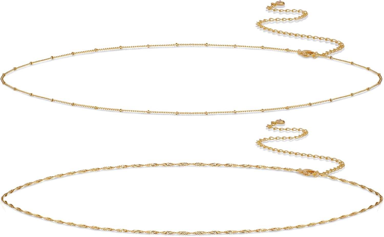 Rotnso 14K Gold Plated Body Chains Dainty Boho Layered Beach Waist Chain Adjustable Bikini Belly Chain Jewelry Accessories for Women Sexy