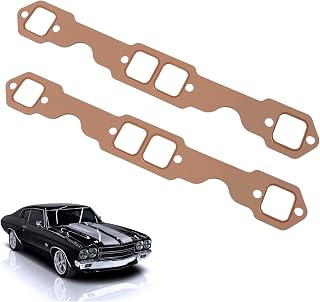 SBC Header Gaskets Fit for SB Chevy 327 305 350 383 Small Block Oval Port