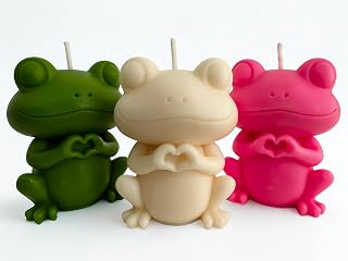 Happy Candle Frog Set | Rapswachs | Vegan&Handmade | Design-Kerzen | Made in German…