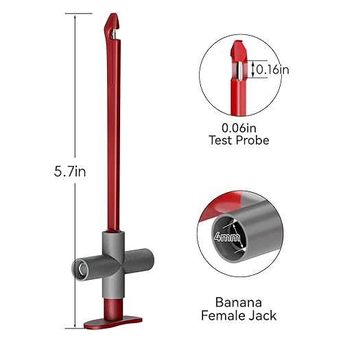 Vista 12 de Goupchn Sondas de perforación de alambre automotriz, 2 pines de sonda de punción para cables de prueba de extensión de enchufe de plátano de 0.157
